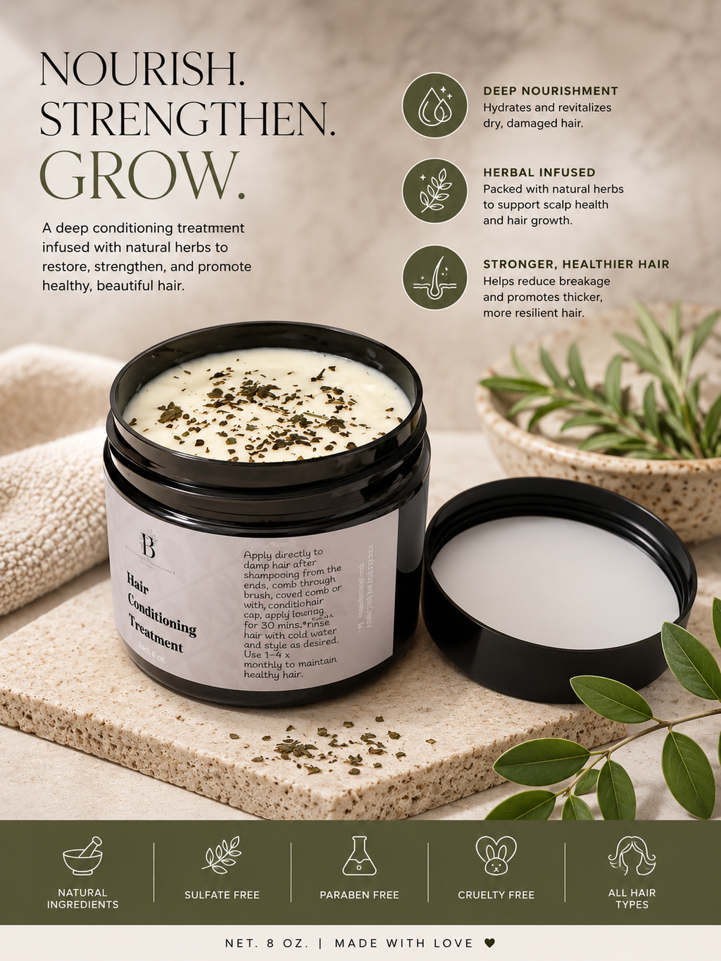 Deep Herbal Hair Conditioning Treatment